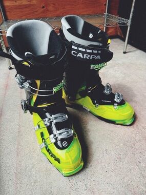 Scarpa Pegasus Alpine Touring Ski Boots Men’s 31 / US 13 Yellow Black NEW in Box